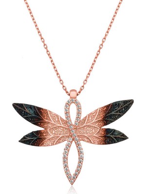 Tuncel Store 925 Ayar Gümüş Yusufçuk Kadın Gümüş Kolye PT2610909 (945)