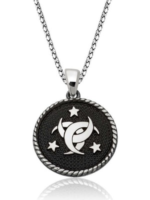 Tuncel Store 925 Ayar Gümüş Teşkilat-I Mahsusa Erkek Gümüş Kolye PT2610730 (945)