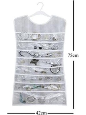 Bigelal Elbise Şeklinde Mücevher Takı Aksesuar Düzenleyici - Çizgili