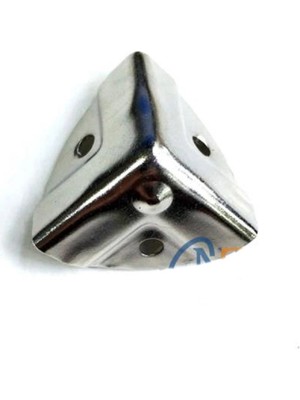 MiraLive Dekoratif, Kutu, Sandık Köşesi - 35X22 Mm, Küçük, Nikel, 100 Adet