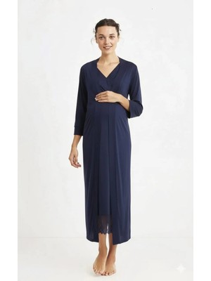 Dantel Detaylı Hamile Sabahlık