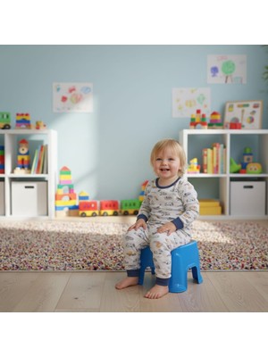 Ar Armese Çocuk Taburesi ,oyun Taburesi Güvenli Basamak, Dayanıklı ve Ergonomik Tasarım (Kırmızı)