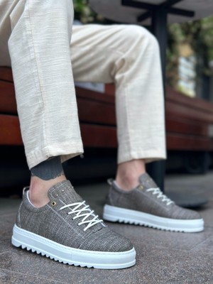 Baybonza BA0152 Bağcıklı Yüksek Taban Kahve Kırçıllı Erkek Ayakkabı