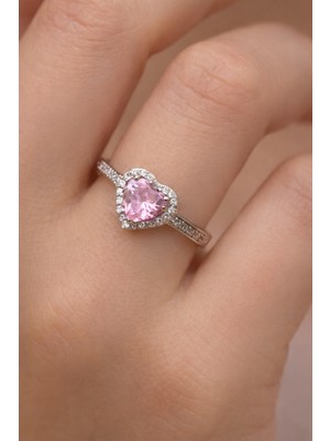 Seherden Kalp Model Zirkon Taşlı Ayarlanabilir Zarif Yüzük | Günlük ve Özel Günlere Uygun