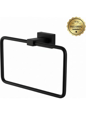 Premium Pirinç Katre Kare Havluluk Mat Siyah