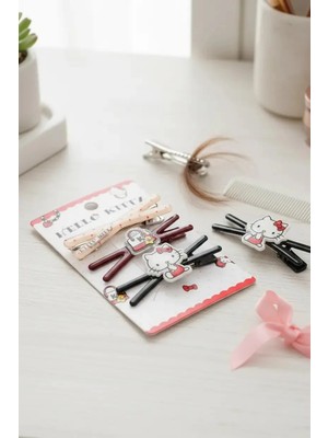 Miniso Sanrio Lisanslı Hello Kitty Saç Tokaları (3 Adet)