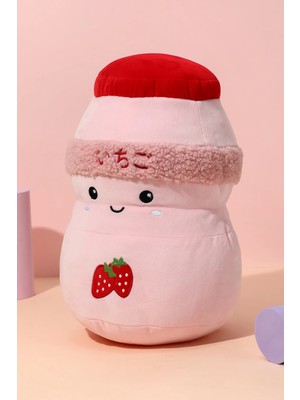 Miniso Faydalı Meyveler Serisi Çilekli Milkshake Figürlü Yastık