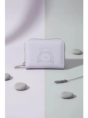 Miniso Little Bear Serisi Fermuarlı Mini Bozuk Para Çantası (Mor)