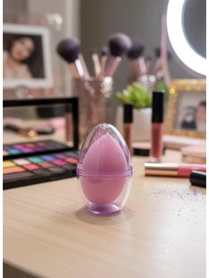 Miniso Mor Yumurta Kapsüllü Makyaj Süngeri Yumuşak Yapısıyla Hijyenik Kullanım İçin İdeal