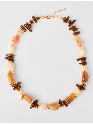 Jimmy Key Karışık Asimetrik Taşlı Ayarlanabilir Kolye