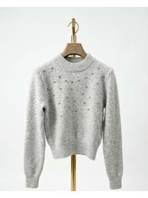 Salome Butik Taşlı Triko Kazak