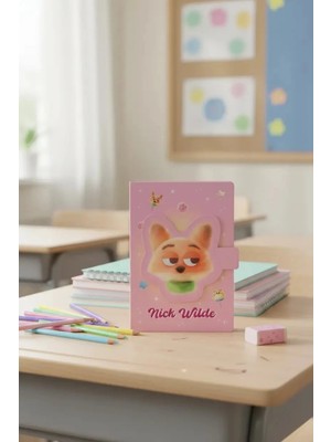 Miniso Disney Zootropolis Lisanslı A5 3D Figürlü Manyetik Defter
