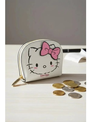 Miniso Sanrio Lisanslı Hello Kitty Pembe Fiyonklu Bozuk Para Cüzdanı