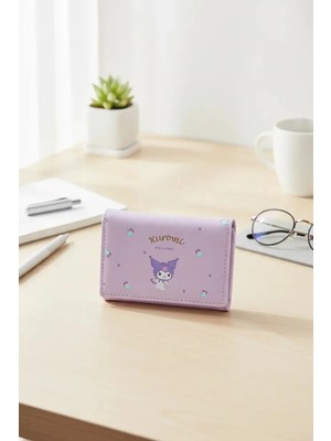 Miniso Sanrio Lisanslı Kuromi Sevimli Kapaklı Bozuk Para Cüzdanı