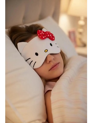 Miniso Sanrio Lisanslı Hello Kitty Puffy Fluffy Uyku Maskesi