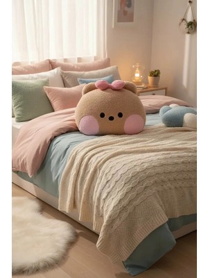 Miniso Minini Koleksiyonu 17 Inç Baş Şeklinde Yastık (Chonini)