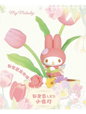 Miniso Sanrio Lisanslı My Melody Çiçek Serisi LED Gece Lambası