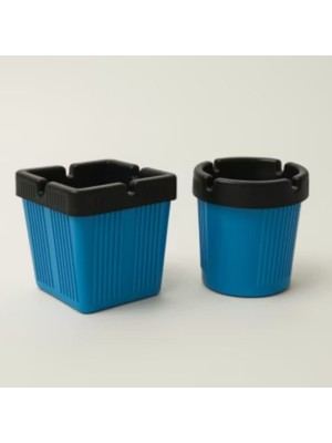 Külsan 1622.M - Accessories Ashtray 6'lı Kare ve Yuvarlak Kokusuz Küllük 8 x 8 cm - H.9 Cm, Thermoset Melamin