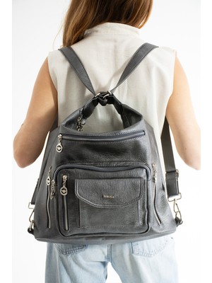 Mega Çanta Lizbon Deri Kadın Omuz/sırt Çantası