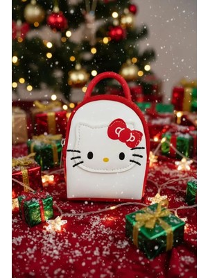 Miniso Sanrio Lisanslı Hello Kitty Mini Bozuk Para Çantası (Kırmızı)