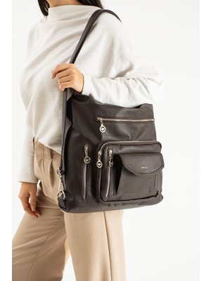 Mega Çanta Lizbon Deri Kadın Omuz/sırt Çantası