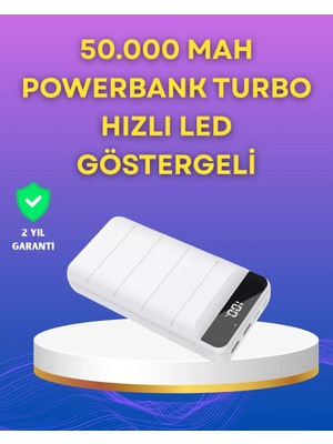Argesco Mühendislik Lightning ve Type-C Girişli 50000MAH Powerbank