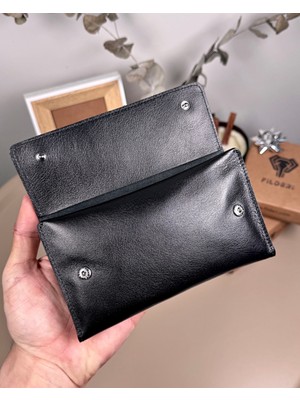 Fil Deri Hakiki Deri Çok Bölmeli Minimalist Tütün Kesesi 2131