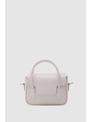 Shule Bags Dimple Retro El ve Çapraz Çanta Krem