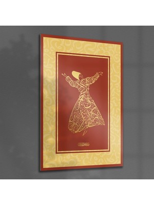Decovetro Cam Tablo Mevlana Dini İslami Tablo 30x40 cm