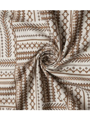Podyum Baskı Etnik Geometrik Desenli Dijital Baskılı Döşemelik Koltuk Kumaşı, Kırlent, Minder Kumaşı 100X140CM