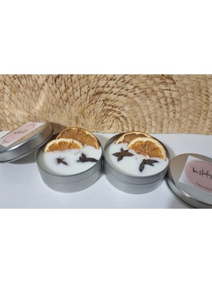 Bn.starlights Metal Kutuda Dekoratif Soyavaks 2 Li Mum