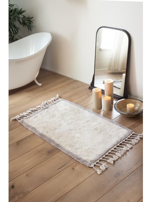İrya Root Tekli Banyo Paspası Bambu 50X80 cm Koyu Gri