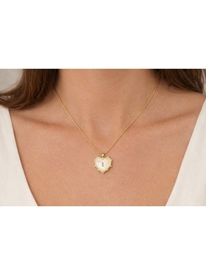 Seherden Kalp Figürlü Görünümlü Ayarlanabilir Çelik Kolye