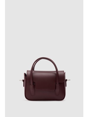 Shule Bags Dimple Retro El ve Çapraz Çanta Bordo