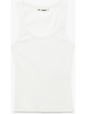 Koton Kaşkorse U Yaka Kolsuz Slim Fit Atlet