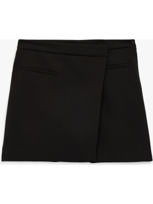 Koton Regular Fit Kruvaze Mini Şort Etek
