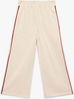 Koton Pamuklu Şardonlu Biyeli Geniş Paça Eşofman Altı