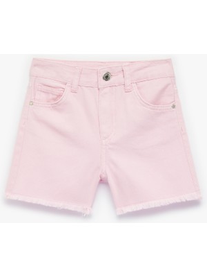 Koton Pamuklu Cepli Düz Kesim Jean Şort