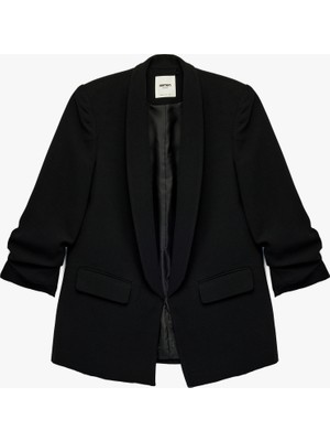 Koton Şal Yaka 3/4 Kollu Uzun Blazer Ceket