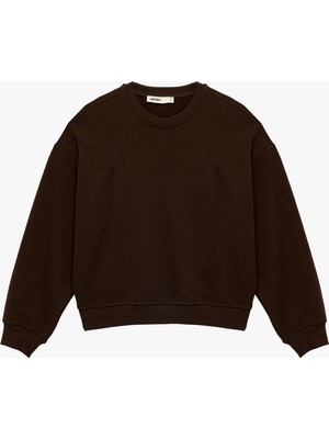 Koton Uzun Kollu Bisiklet Yaka Üç Iplik Sweatshirt