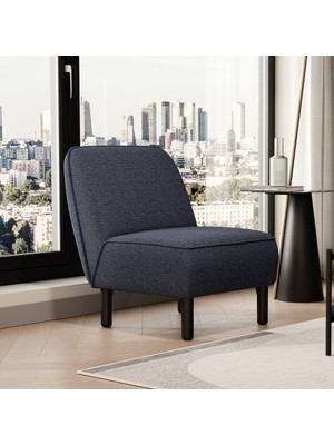 Enza Home Merika Berjer, Keten Dokulu - Lacivert