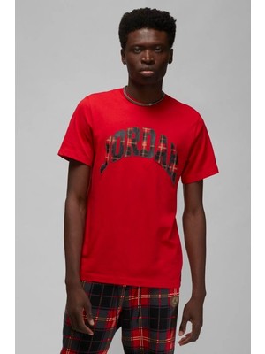Nike Jordan Holiday Ss Crew Red Baskılı Erkek Günlük Tişört Kırmızı