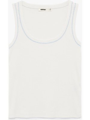 Koton Pamuklu Kaşkorse U Yaka Dikiş Detaylı Atlet