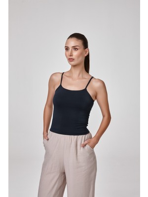 Relactive Kadın Ince Askılı T-Shirt Body Fıt Kalıp