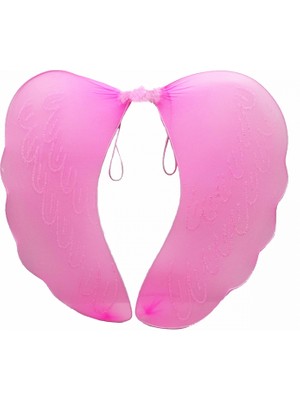 MiraLive Pembe Renk Ortası Pembe Tüylü Tül Peri Kanadı 40X50 cm