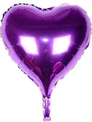 Tp Buğz Mor Kalp Uçan Folyo Balon 80 Cm.