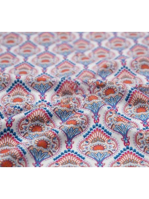 Podyum Baskı Renkli Etnik Desenli Dijital Baskılı Döşemelik Koltuk Kumaşı, Kırlent, Minder Kumaşı