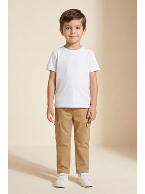 Mutlu Kids Kargo Cepli Erkek Gabardin Pantolon