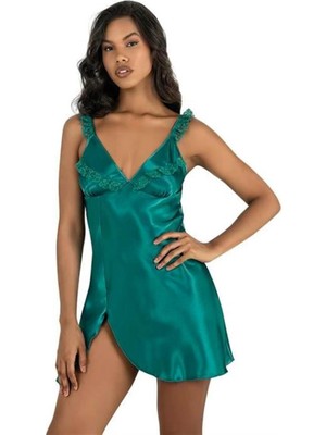 byasafkids Zümrüt Kısa Saten Gecelik 8237