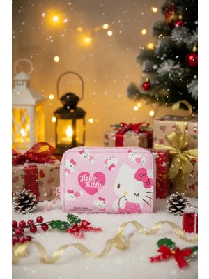 Miniso Sanrio Lisanslı Hello Kitty Pembe Serisi Fermuarlı Mini Çanta
